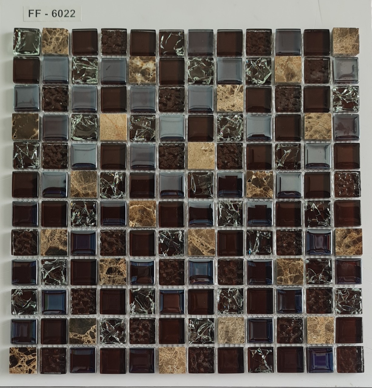Gạch mosaic thủy tinh đá 6022