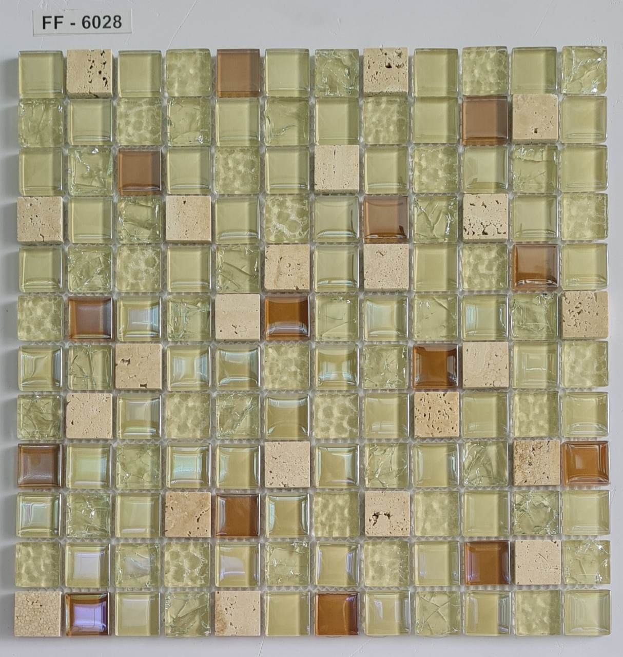Gạch mosaic thủy tinh đá 6028