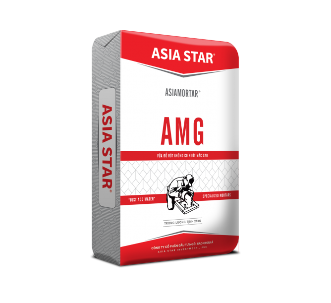 ASIAMORTAR AMG vữa đổ rót không co ngót, mác cao bao 25kg