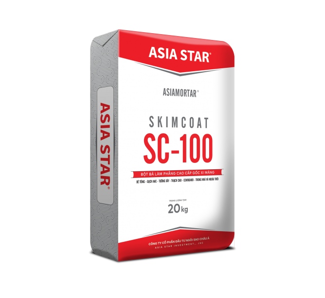 SKIMCOAT SC-100 bột bả cao cấp gốc xi măng bao 20kg